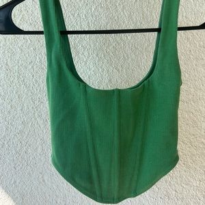 KAESHIA RIB BUSTIER GREEN LOWER IMPACT